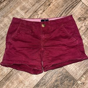 American Eagle raspberry color Shorty shorts size 0